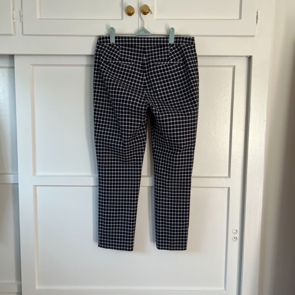 J. Crew Martie Windowpane Cropped Navy Pants G0893 - Picture 5 of 5